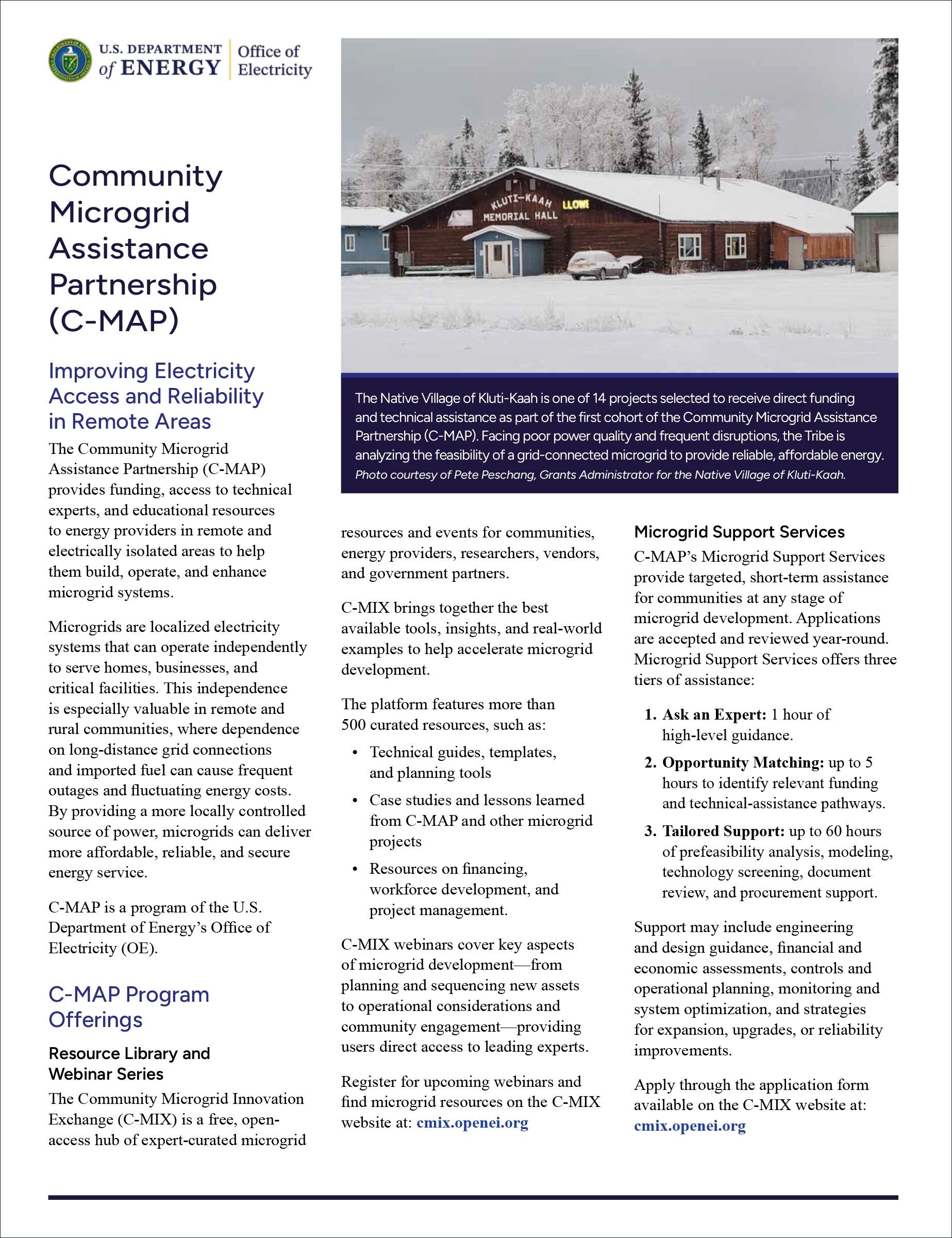 Community Microgrid Assistance Partnership Fact Sheet
