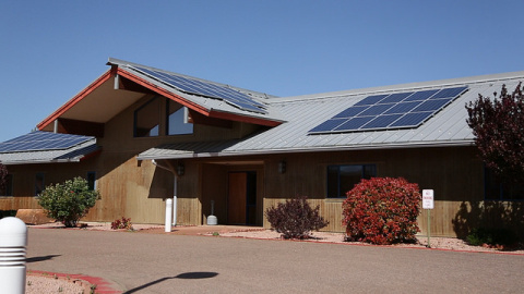 Photo of Tonto Apache's community-scale solar project.