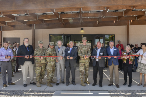 Leaders over the Gathering Place project cut a ribbon during a ceremony at Kirtland Air Force Base, N.M., Sept. 6, 2019. Leaders over the Gathering Place project cut a ribbon during a ceremony at Kirtland Air Force Base, N.M., Sept. 6, 2019. (U.S. Air Force photo by Airman 1st Class Austin J. Prisbrey)