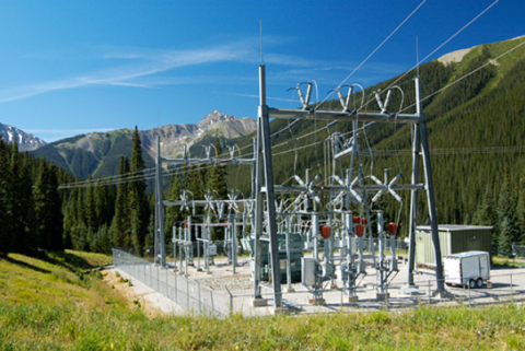 Picture of transformers and lines