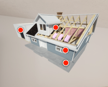 Model illustration of an energy-efficient house.