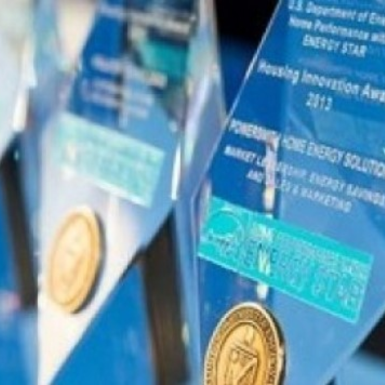 The Housing Innovation Awards trophies.