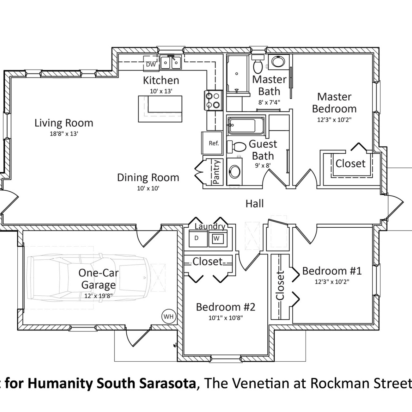 DOE Tour of Zero: The Venetian at Rockman Street by Habitat for Humanity South Sarasota County floorplans.