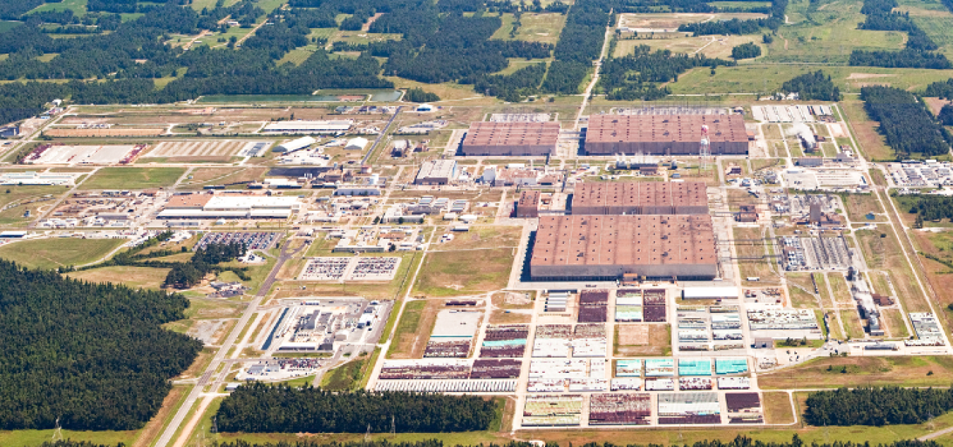 Aerial view of the Paducah Gaseous Diffusion Plant.