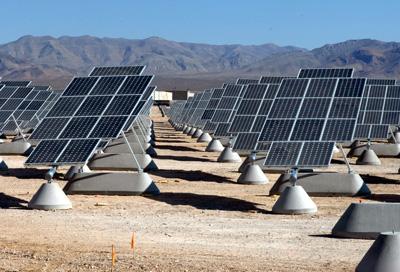 The solar array at Nellis Air Force Base in Nevada consists of 70,000 panels. | Photo by Larry E. Reid Jr./U.S. Air Force The solar array at Nellis Air Force Base in Nevada consists of 70,000 panels. | Photo by Larry E. Reid Jr./U.S. Air Force