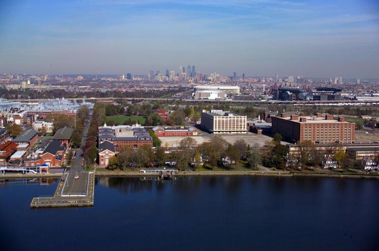 This is the Greater Philadelphia Innovation Cluster located at the Philadelphia Navy Yard, which has 270 buildings that consortium members can use to conduct energy efficiency experiments. The Energy Efficiency Buildings Hub is one of the U.S. Department of Energy’s research centers called Energy Innovation Hubs. | Photo courtesy of EEB Hub This is the Greater Philadelphia Innovation Cluster located at the Philadelphia Navy Yard, which has 270 buildings that consortium members can use to conduct energy efficiency experiments. The Energy Efficiency Buildings Hub is one of the U.S. Department of Energy’s research centers called Energy Innovation Hubs. | Photo courtesy of EEB Hub