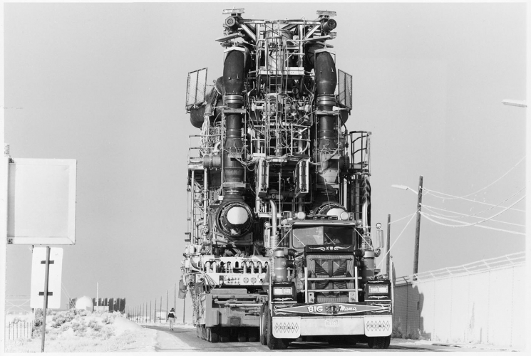 As part of the Aircraft Nuclear Propulsion Program, the U.S. conducted extensive research showing that nuclear fission could power an aircraft. The research involved a series of Heat Transfer Reactor Experiments (HTREs), which tested if different types of jet engines could be run by nuclear power. In 1955, however, the project was cancelled, and a safe, operational prototype aircraft was never developed. In this 1988 photo, the two HTRE reactors are shown in transport to Idaho National Laboratory's EBR-1 visitor center, where they remain today. | Photo courtesy of Idaho National Laboratory.