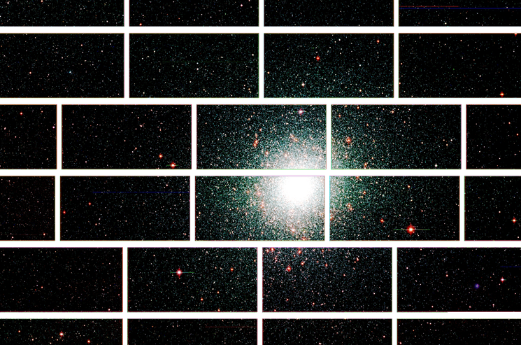 Zoomed-in image from the Dark Energy Camera of the center of the globular star cluster 47 Tucanae, which lies about 17,000 light years from Earth. | Photo by Dark Energy Survey Collaboration. Zoomed-in image from the Dark Energy Camera of the center of the globular star cluster 47 Tucanae, which lies about 17,000 light years from Earth. | Photo by Dark Energy Survey Collaboration.