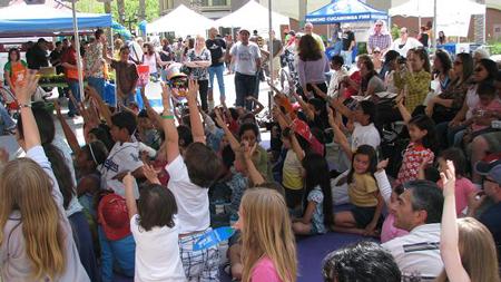 Kids attending Rancho Cucamonga's Earth Day celebration volunteer their answers at an educational program. | Photo courtesy of Joshua Torres, city of Rancho Cucamonga Kids attending Rancho Cucamonga's Earth Day celebration volunteer their answers at an educational program. | Photo courtesy of Joshua Torres, city of Rancho Cucamonga