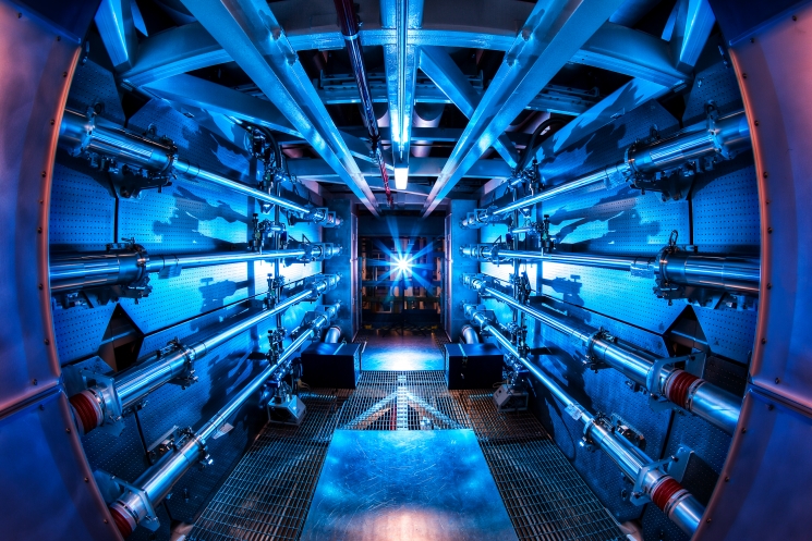 The preamplifiers of the National Ignition Facility are the first step in increasing the energy of laser beams as they make their way toward the target chamber. NIF recently achieved a 500 terawatt shot - 1,000 times more power than the United States uses at any instant in time. | Photo by Damien Jemison/LLNL The preamplifiers of the National Ignition Facility are the first step in increasing the energy of laser beams as they make their way toward the target chamber. NIF recently achieved a 500 terawatt shot - 1,000 times more power than the United States uses at any instant in time. | Photo by Damien Jemison/LLNL