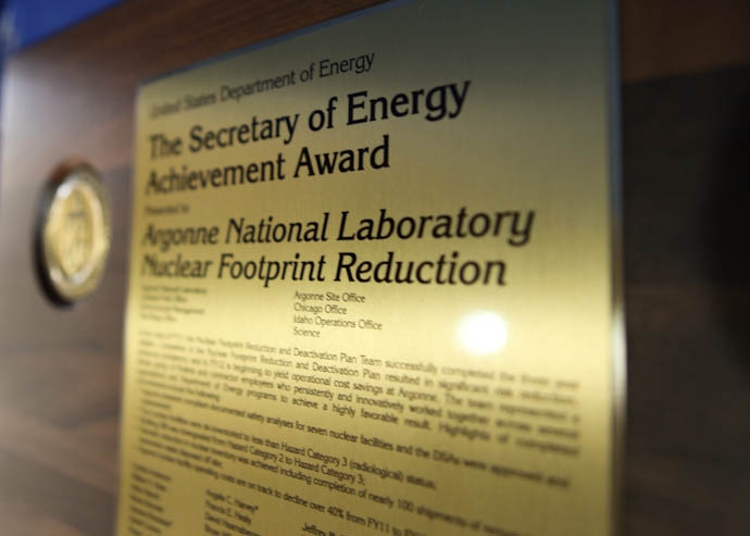 The Secretary of Energy Achievement Award is presented to a group or team of employees who together accomplished significant achievements on behalf of the Department. | Energy Department photo. The Secretary of Energy Achievement Award is presented to a group or team of employees who together accomplished significant achievements on behalf of the Department. | Energy Department photo.