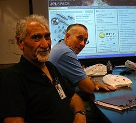 Dr. Robert C. Nelson, right, is shown during a visit to NASA’s Jet Propulsion Laboratory in Pasadena, Calif. with the Interagency Nuclear Safety Review Panel coordinator for the U.S. Department of Defense. Dr. Robert C. Nelson, right, is shown during a visit to NASA’s Jet Propulsion Laboratory in Pasadena, Calif. with the Interagency Nuclear Safety Review Panel coordinator for the U.S. Department of Defense.