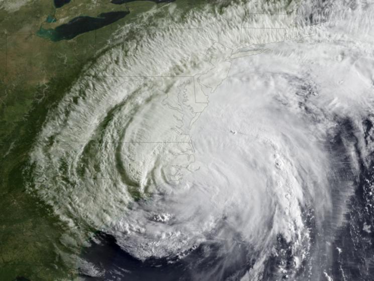 Hurricane Irene made landfall at approximately 7:30 am EDT near Cape Lookout, North Carolina with maximum sustained winds of 85 mph (Category 1). This NOAA GOES-13 satellite image captures Irene’s landfall moment. | Image courtesy of NOAA Hurricane Irene made landfall at approximately 7:30 am EDT near Cape Lookout, North Carolina with maximum sustained winds of 85 mph (Category 1). This NOAA GOES-13 satellite image captures Irene’s landfall moment. | Image courtesy of NOAA