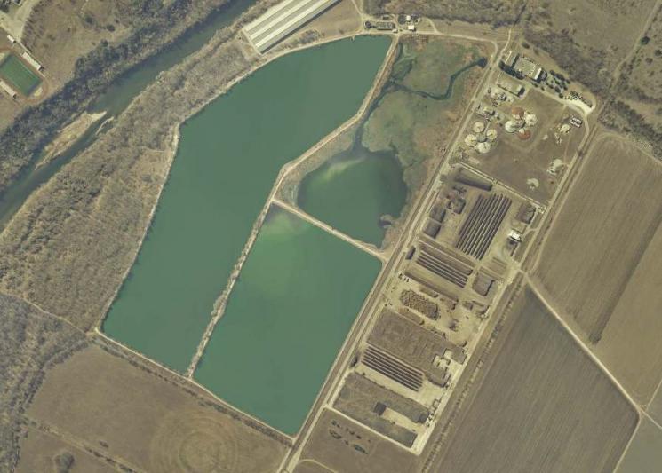 An aerial view of the Hornsby Bend Biosolids Management Plant in Austin, Texas. | Photo courtesy of Austin Water.