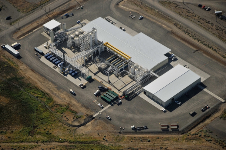 An aerial view of the 200 West Pump and Treat System at the Hanford site. An aerial view of the 200 West Pump and Treat System at the Hanford site.