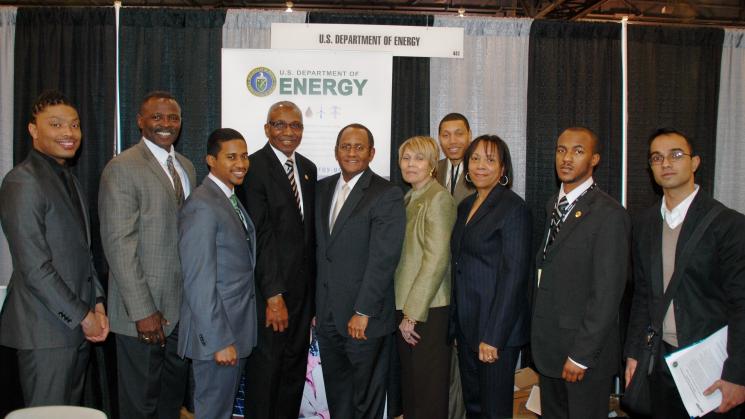 Associate Deputy Secretary Williams at the Black Engineer of the Year Conference, joined by Dean Deloach of Morgan State University, Malika Hobbs with the National Nuclear Security Administration and Annie Whatley of the Office of Economic Impact and Diversity. | Office of Economic Impact and Diversity file photo.