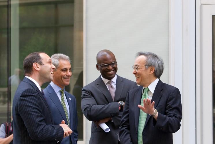 Secretary Chu joined Chicago Mayor Rahm Emanuel to announce the city’s participation in the Better Buildings Challenge. | Photo by Brooke Collins. Secretary Chu joined Chicago Mayor Rahm Emanuel to announce the city’s participation in the Better Buildings Challenge. | Photo by Brooke Collins.