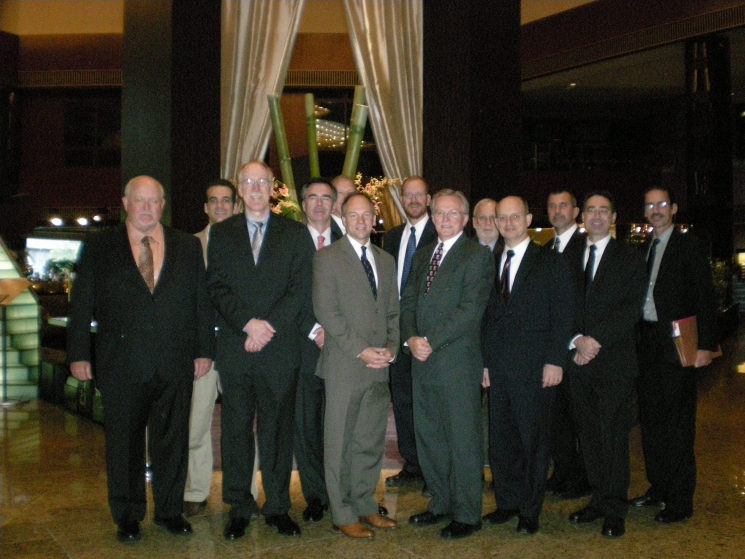The U.S. delegation of DOE representatives, including DOE national laboratory and
contractor staff, are pictured, front row, left to right, Doug Akers, Steve Schneider,
Robert Montgomery, Dan McCabe, Steve Herring, Paul Bredt, Rich Abitz; back row,
left to right, Jeff Miller, Jeff Griffin, Bob Sindelar, Reid Peterson, Chuck Negin, and
Wayne Johnson.