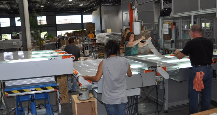 Inside the Helios Solar Works manufacturing facility. | Photo courtesy of Helios Solar Works. 