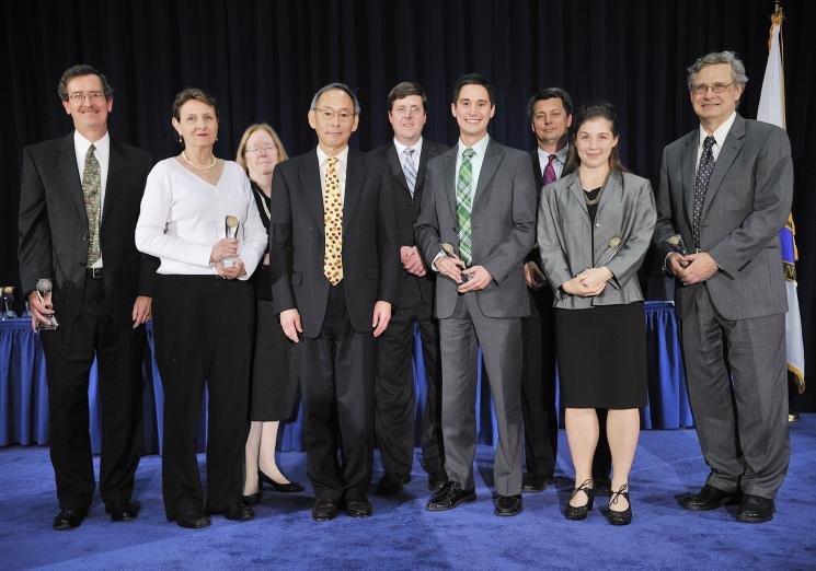 The Daily Energy Report Team with Secretary Steven Chu as they receive a Secretary of Energy Achievement Award. | Photo courtesy of the Energy Department