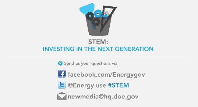 Join Michelle Fox on Twitter this Thursday at 4:00pm for a Tweet-up about STEM investments in education and the workforce. Join Michelle Fox on Twitter this Thursday at 4:00pm for a Tweet-up about STEM investments in education and the workforce.