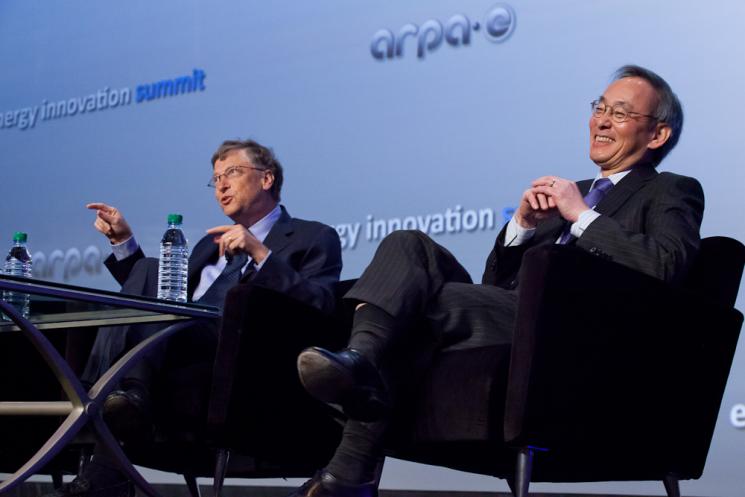 Secretary of Energy Steven Chu and Bill Gates, Chairman of Microsoft Corporation, hold a "fireside chat" at the 2012 ARPA-E Energy Innovation Summit. | Photo by Quentin Kruger. Secretary of Energy Steven Chu and Bill Gates, Chairman of Microsoft Corporation, hold a "fireside chat" at the 2012 ARPA-E Energy Innovation Summit. | Photo by Quentin Kruger.