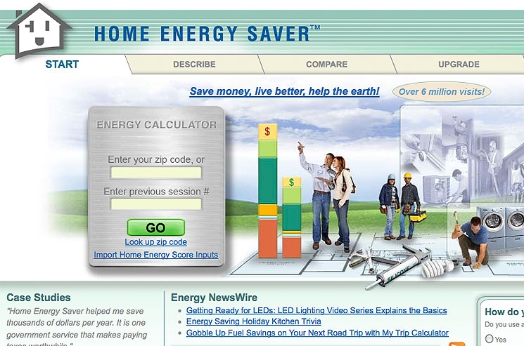 Visit the Home Energy Saver website to learn energy-saving specifics about your home. Visit the Home Energy Saver website to learn energy-saving specifics about your home.