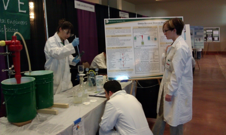 California Polytechnic State University students test output from cyclone treatment at the 2012 WERC IEDC. California Polytechnic State University students test output from cyclone treatment at the 2012 WERC IEDC.