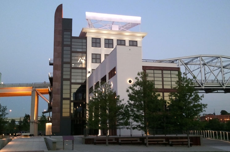 The completed Nashville Bridge Company's building (called NABRICO for short) includes a geothermal heat pump system to keep public energy costs low. | Photo courtesy of David Powell, AIA. The completed Nashville Bridge Company's building (called NABRICO for short) includes a geothermal heat pump system to keep public energy costs low. | Photo courtesy of David Powell, AIA.