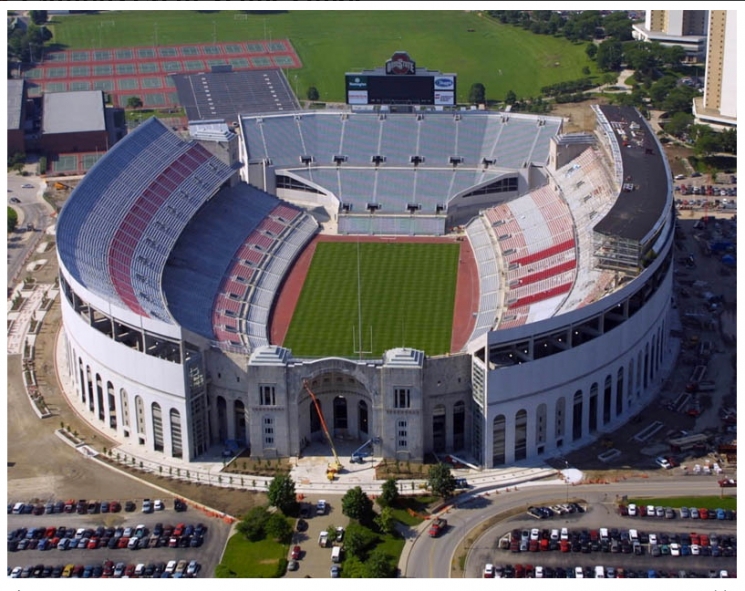 This year, Ohio Stadium - the football stadium for The Ohio State University Buckeyes - is moving to a zero-waste program. | Photo courtesy of The Ohio State University.