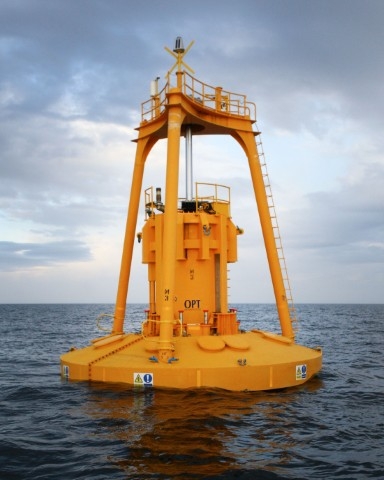 Ocean Power Technologies wave energy device. | Photo courtesy of Ocean Power Technologies.