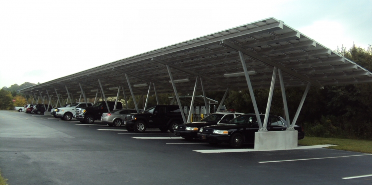 With a grant from the Energy Department's Energy Efficiency and Conservation Block Grant Program, the community of Ocean View, Delaware, installed a carport-mounted solar array that is saving taxpayers money on town utility bills. | Photo courtesy of the Town of Ocean View. With a grant from the Energy Department's Energy Efficiency and Conservation Block Grant Program, the community of Ocean View, Delaware, installed a carport-mounted solar array that is saving taxpayers money on town utility bills. | Photo courtesy of the Town of Ocean View.