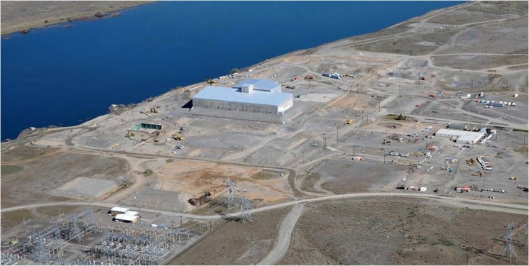 An aerial photo shows the N Reactor complex just before work to place the reactor in safe storage, or "cocooning," was completed. An aerial photo shows the N Reactor complex just before work to place the reactor in safe storage, or "cocooning," was completed.