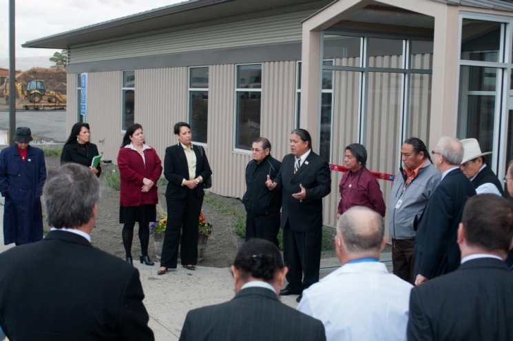 EM and Tribal leaders join in the celebration of the opening of the Umatilla Tribes' new field station and greenhouses funded in part by EM. EM and Tribal leaders join in the celebration of the opening of the Umatilla Tribes' new field station and greenhouses funded in part by EM.