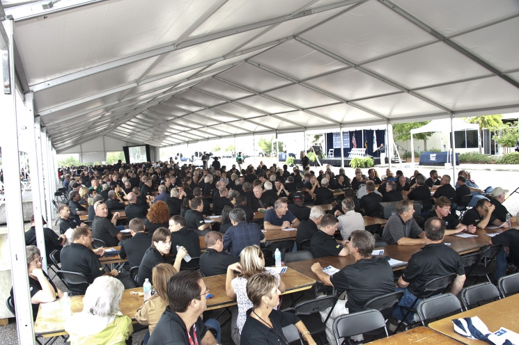 More than 1,500 Savannah River Remediation employees gather to participate in the tank closure ceremony held at the Savannah River Site Oct. 1. More than 1,500 Savannah River Remediation employees gather to participate in the tank closure ceremony held at the Savannah River Site Oct. 1.