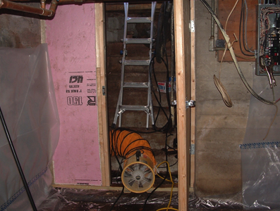 Eldred French had the basement in his home (pictured above) insulated and sealed by local contractors. | Photo Courtesy of NWWVT