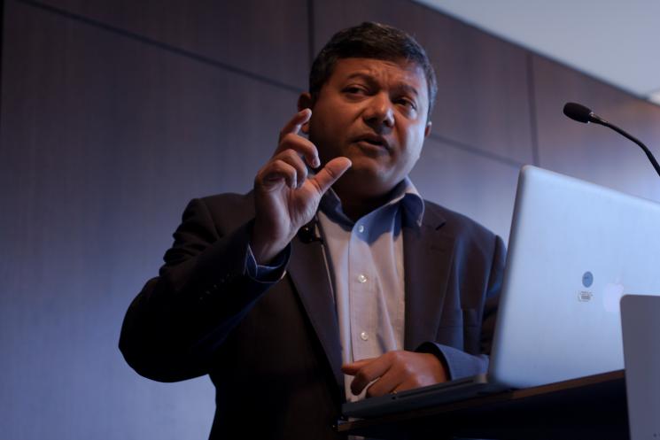 Dr. Arun Majumdar, Director of the Department's Advanced Research Projects Agency - Energy (ARPA-E), speaks at PopTech's Energy Disruptors: Transforming the System salon on September 8th, 2011. | Courtesy of PopTech