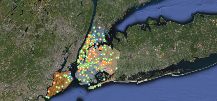 The NYC Solar Map allows users to estimate the solar energy potential for every building in New York City’s five boroughs. The NYC Solar Map allows users to estimate the solar energy potential for every building in New York City’s five boroughs.