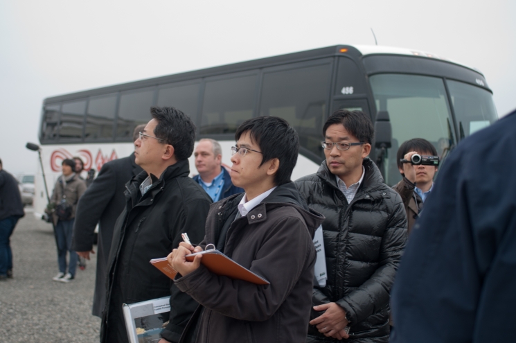 Tokyo Electric Power Company officials tour the Hanford Site to learn about cleanup technologies that could be used at Fukushima. Tokyo Electric Power Company officials tour the Hanford Site to learn about cleanup technologies that could be used at Fukushima.