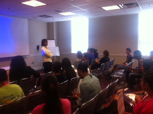 Dot Harris, Director of the Office of Economic Impact and Diversity, speaks about her engineering career to Native American students at the Intertribal Youth Summit on July 30. | Photo Credit: AnneMarie Ashburn, Department Of Energy. Dot Harris, Director of the Office of Economic Impact and Diversity, speaks about her engineering career to Native American students at the Intertribal Youth Summit on July 30. | Photo Credit: AnneMarie Ashburn, Department Of Energy.