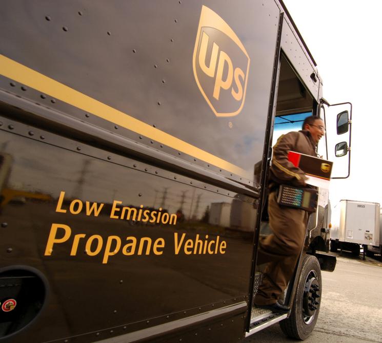 UPS is one of the Energy Department's National Clean Fleets Partners. The company is reducing petroleum use and emissions through careful route planning, fuel efficiency measures and alternative fuel use. | Photo courtesy of UPS. UPS is one of the Energy Department's National Clean Fleets Partners. The company is reducing petroleum use and emissions through careful route planning, fuel efficiency measures and alternative fuel use. | Photo courtesy of UPS.