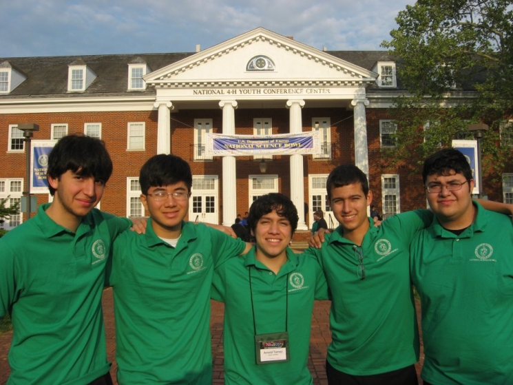 Winners of the 2011 Regional Science Bowl competition (hosted in partnership with the University of Texas - Pan American) pose at the national competition in Washington, DC. | Courtesy of the University of Texas - Pan American HESTEC Program. Winners of the 2011 Regional Science Bowl competition (hosted in partnership with the University of Texas - Pan American) pose at the national competition in Washington, DC. | Courtesy of the University of Texas - Pan American HESTEC Program.