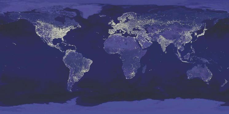 Less than half the of the world has access to a reliable supply of electricity, creating a unique opportunity for the US to become the leader in developing clean energy technologies that strengthen our economy and meet the demand of the developing world. | Image courtesy NASA