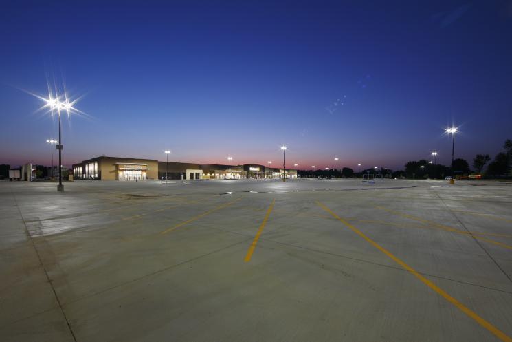 This Walmart in Leavenworth, Kansas, was the first to include LED parking lot lighting based on a specification developed through the Energy Department's Building Technologies Program, the Retail Energy Alliance and the retailer. Since January, Walmart has planned to install similar lighting system at more than 225 new sites. | Photo courtesy of Walmart.