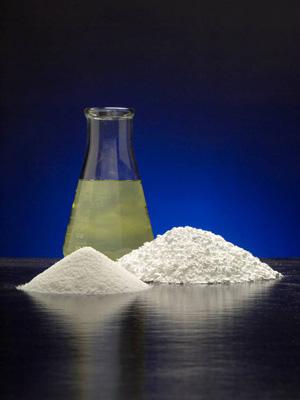 Chemetall extracts lithium carbonate, a powder, from brine, a salty solution from within the earth. | Photo courtesy Chemetall Chemetall extracts lithium carbonate, a powder, from brine, a salty solution from within the earth. | Photo courtesy Chemetall