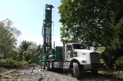 Connecticut Wells at work installing a geothermal system. | Photo courtesy of Connecticut Wells