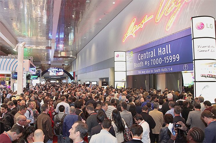 Excited attendees flood into the Central Hall exhibits to see the latest and greatest in technology at the 2013 International CES. | 2013 International CES Excited attendees flood into the Central Hall exhibits to see the latest and greatest in technology at the 2013 International CES. | 2013 International CES