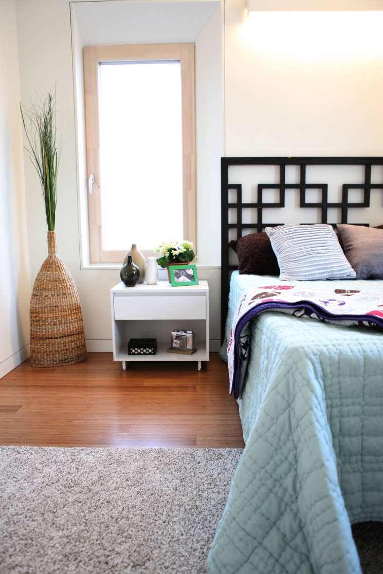 The master bedroom, along with a third bedroom and a second bath, were add by DC Habitat after the Solar Decathlon demonstration home was moved to Deanwood. For more photos of the Empowerhouse ribbon cutting, <a href="/node/580963">view our photo gallery</a>. | Photo courtesy of Sarah Gerrity, Energy Department.
