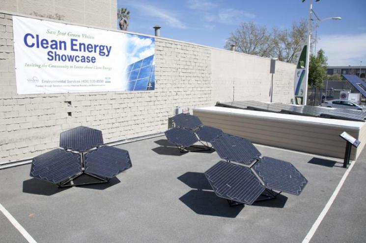 Solar panels on display at the the San Jose Solar and Energy Efficiency Fair | Photo credit: Stacy H. Geiken Photography Solar panels on display at the the San Jose Solar and Energy Efficiency Fair | Photo credit: Stacy H. Geiken Photography