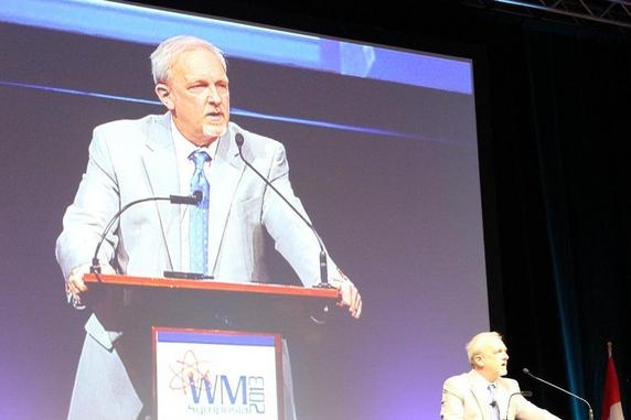 EM Senior Advisor Dave Huizenga speaks during the plenary session of the Waste Management Conference in Phoenix today. EM Senior Advisor Dave Huizenga speaks during the plenary session of the Waste Management Conference in Phoenix today.